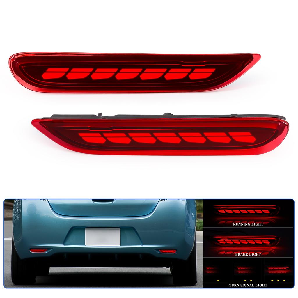In Stock LED Rear Bumper Lights Sequential Turn Signal for Rogue Infiniti Q50 QX56 QX60 QX80 QX30 Reflector Tail Brake Light
