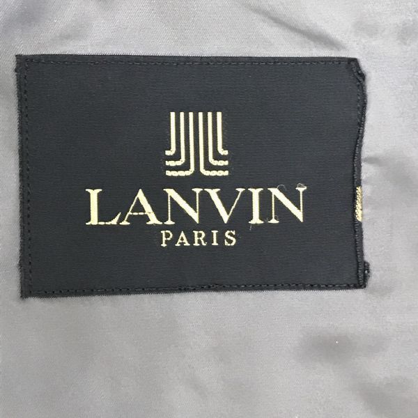 90s-00s LANVIN Cashmere Blend 2 Button Tailored Jacket Blazer R46-44 Men M Black(USED)
