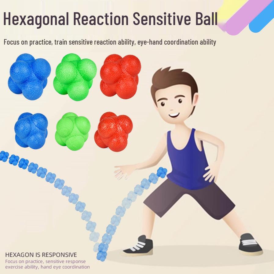 

Hexagonal Agility Reaction Ball for Speed and Vision Training in Tennis, Badminton, and Ping Pong. 55mm зелёный