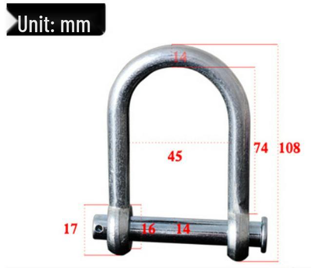 Enhanced U- and D-shaped magnetic lifting shackle with suction cup, high-strength, large opening, and designed for opposite sex applications.