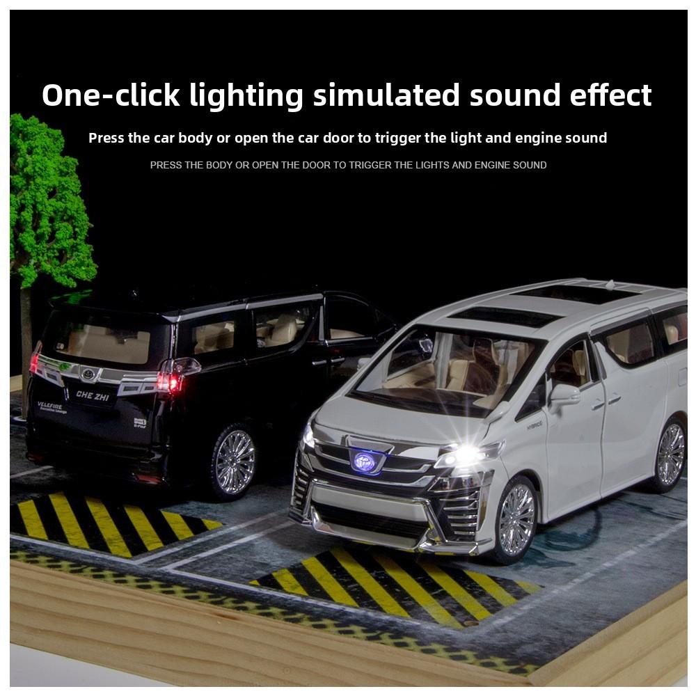 Alloy Car Model Toyota Vellfire Mpv With Sound Light For Kids Playroom