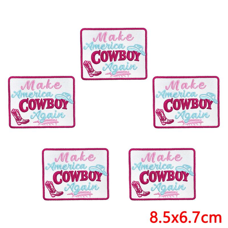 10pcs /Lots Five -Pointed Star Greet Patch Cartoon English Letter Embroidered Patches Iron On Patches For Clothing Jackets Sew Diy