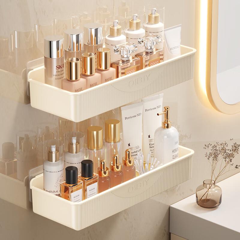 

Guanzhuojia Bathroom No-Drill Adhesive Storage Shelf, 3-Pack