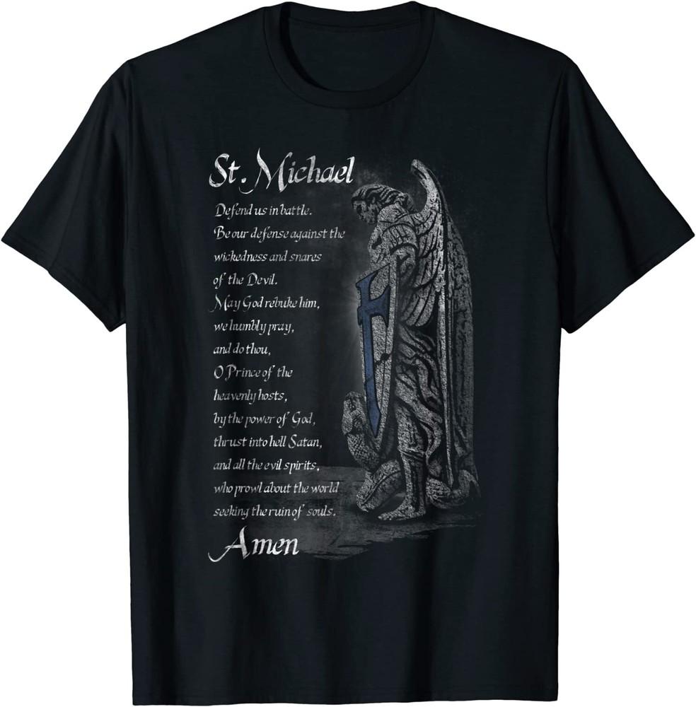 NEW LIMITED Thin Blue Line - St Michael Gifts Tee T-Shirt S-3XL Unisex T-Shirt M