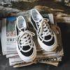 2 autumn and winter new big head canvas shoes women's casual lace-up trendy shoes retro Hong Kong flavor flat baseplate shoes 50