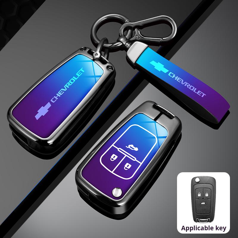 Zinc Alloy Car Flip Key Case Cover Shell Bag For Chevrolet Cruze Aveo Trax Sail Malibu Captiva Prism Spark Protector Accessories
