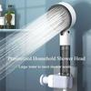 3 Mode High Pressure Shower Head Adjustable ShowerHead Filter with Massage Brush One-Key Stop Shower Bathroom Accessories