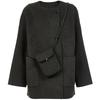 2025 A/W Pure Wool Dropped Shoulder Coat with Crossbody Bag