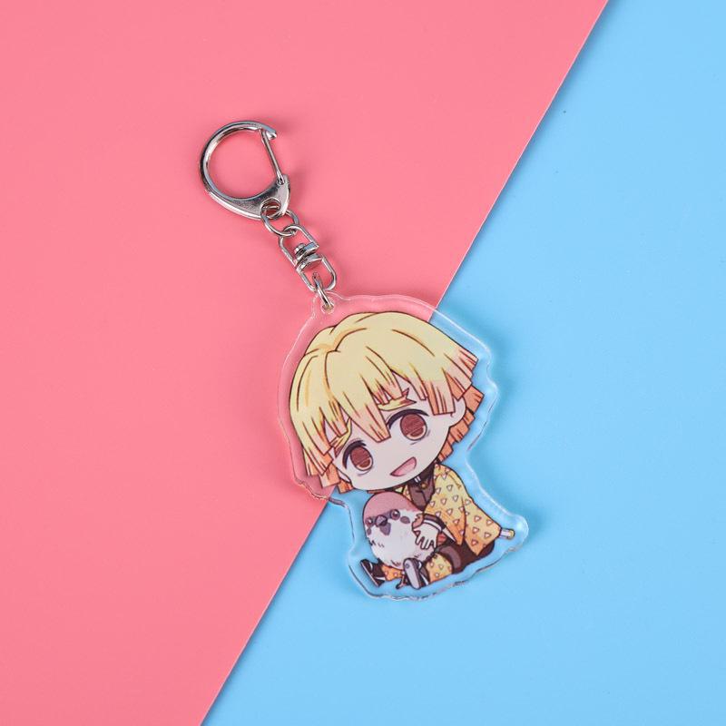 Juego de llaveros acrílicos del anime Demon Slayer con Kanao, Nezuko, Shinobi, Mitsuri y Tanjiro