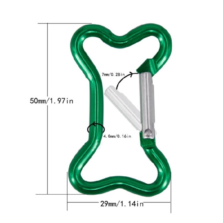 5Pcs Bone Shape Carabiner Clip Aluminum Alloy Hanging Carabiner Hook Spring Snap Hook Clip Outdoor Hiking Accessories