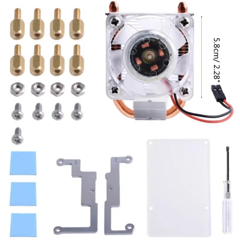 ICE Tower CPU Cooling Fan Super heat issipation 7 Colours Light Bracket for  4B / 3B / 3B+