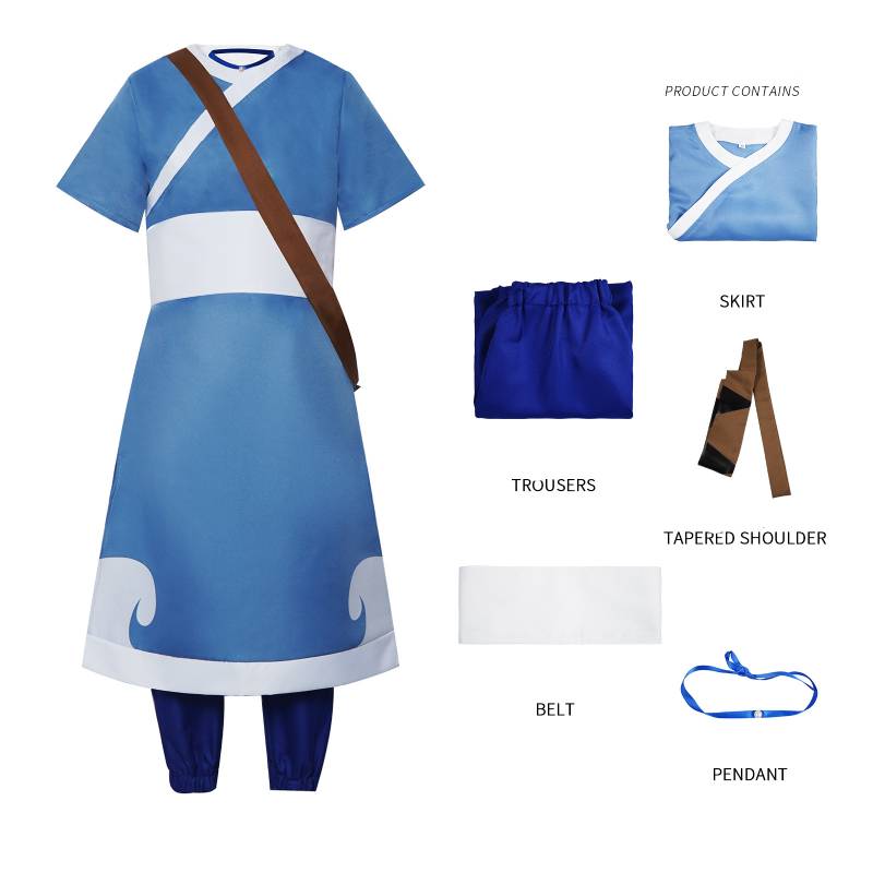 Avatarsett Cosplay Mote Komfortabel Enkel Kjole Jente