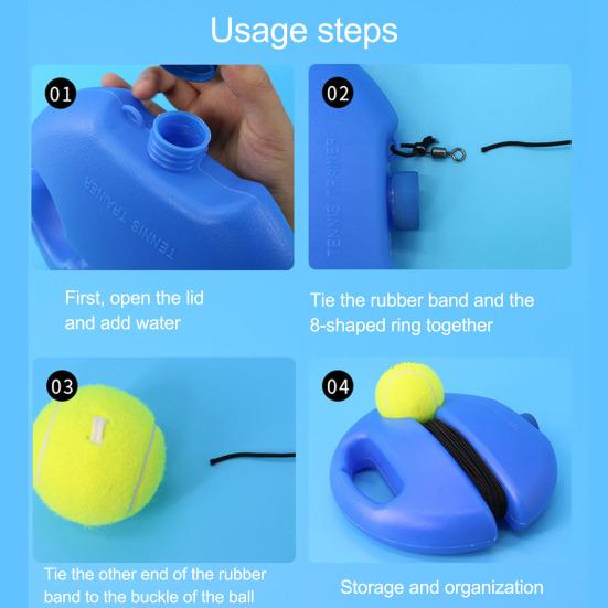 Tennis Trainer with String Ball Portable Tennis Solo Training Rebounder Kids Adults Beginner Self Tennis Practice Tools