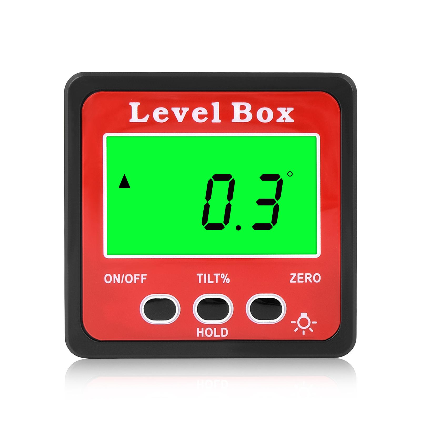 

Digital Angle Gauge Level Box Accurate Magnetic Portable Size Protractor Inclinometer for Woodworking Construction Machinery