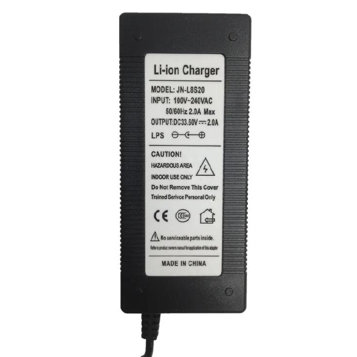 33.6v 2a INPUT100-240V OUT PUT DC: 33.6V 2A charger for 8series lithium li-ion battery good quality warranty