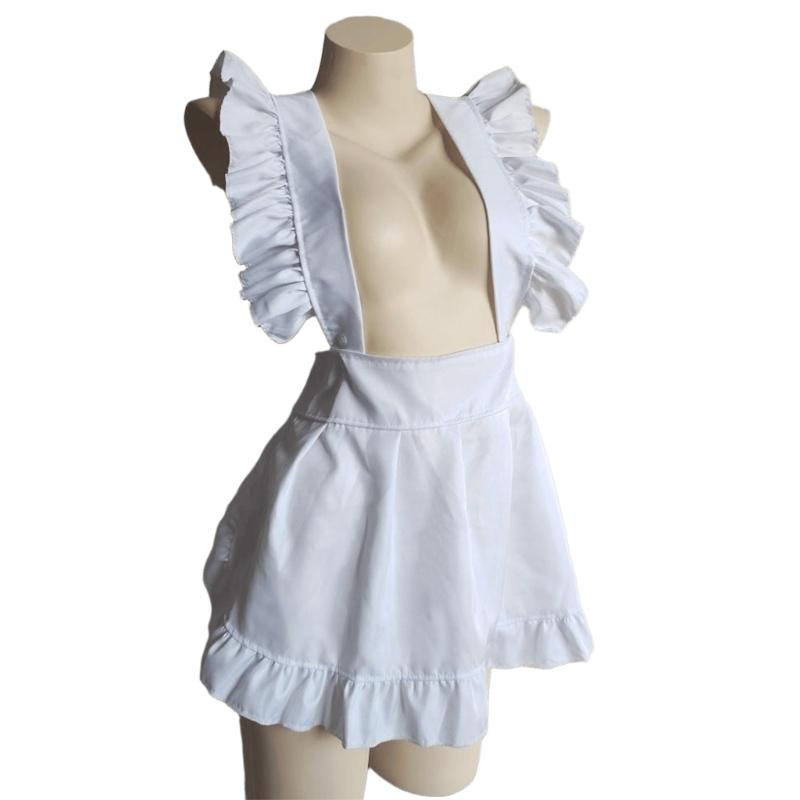 Waist Apron for Women Half Apron Maid Apron Costume, Cooking Waist Apron Ruffled Waist Apron Maid Cosplay Costume