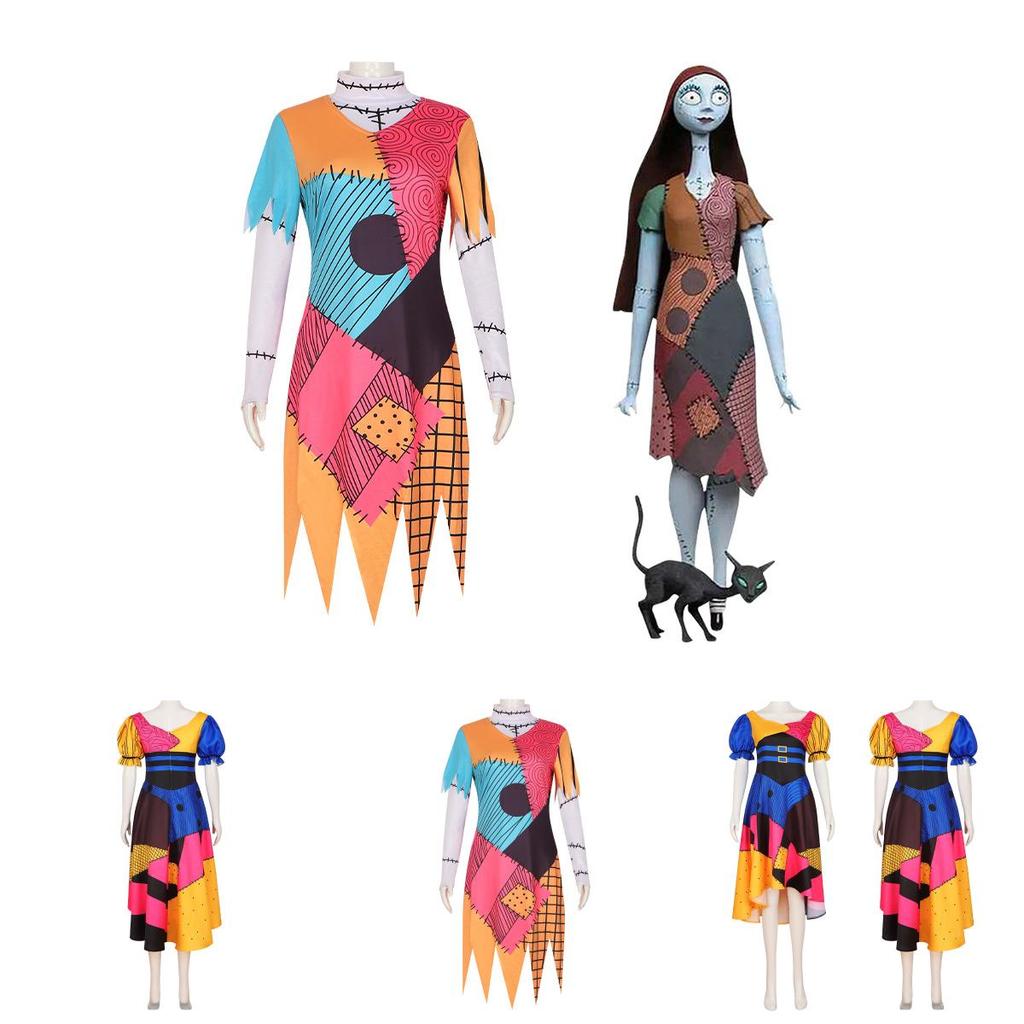 Sally Skellington Women's Nightmare Before Christmas Costume Dress For Cosplay Fans