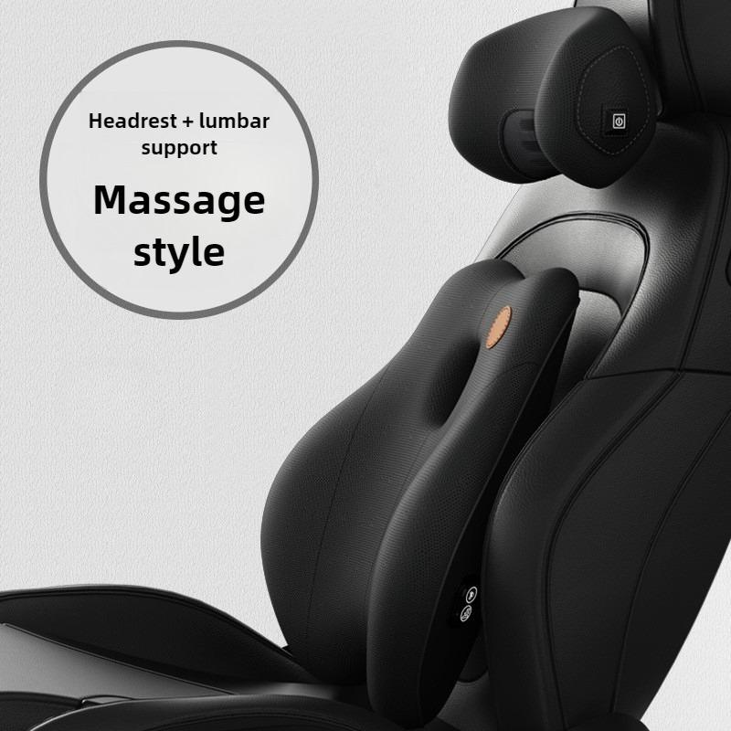 Hot Sale Car Seat Accessory with Memory Foam Lumbar Cervical Neck Pillow Vibration Massage Cushion Backrest Type Support Cushion