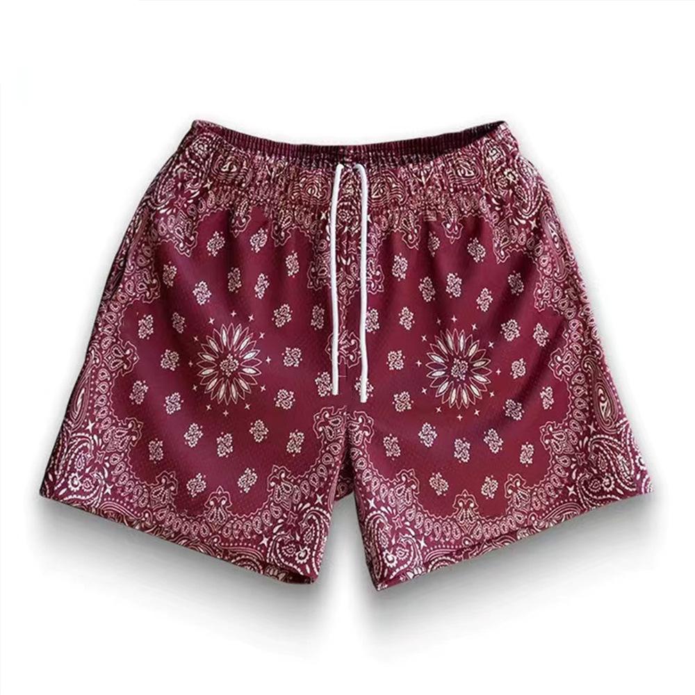 Unisex American Basketball Shorts: Casual, Trendy, Breathable Sports & Beach Five-Point Pants