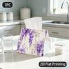 1pc Tissue Box, Watercolor Wisteria Soft Elegance Pattern, 2D Flat Printing, Polyester Fabric, Strong And Firm, Tissue Bag, for Cafe