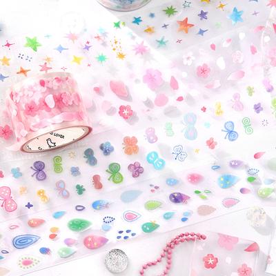1pcs/1lot Decorative Adhesive Tapes Colorful Small Fragments Junk Journal Japanese Masking Scrapbooking Stickers