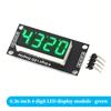 TM1637 4 Digit LED Display Module 0.36 Inch Dimmable Black Face Digital Tube Red Green Yellow Blue White