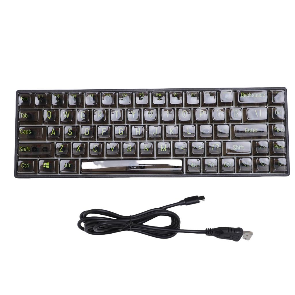 60% Mechanische Gaming-Tastatur 68 Tasten Anti-Ghosting RGB Kabelgebundene Tastatur für PC Laptop mit Blau