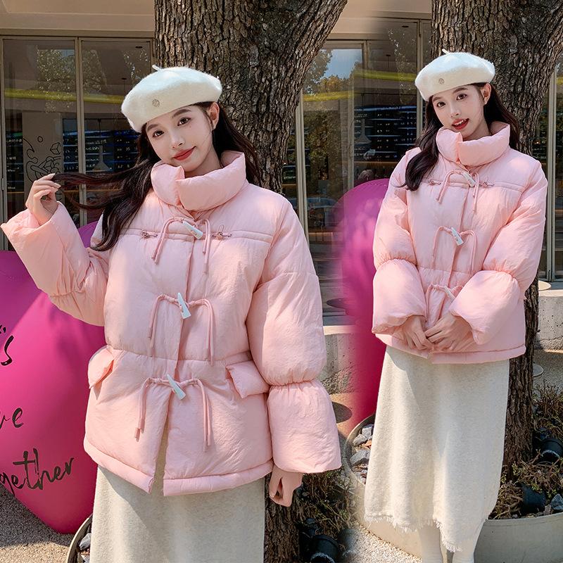 Padded jacket women's winter new year student milk whirring horn buckle down padded jacket padded jacket thickened jacket