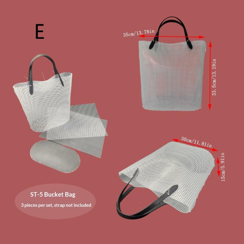 1 Set Black Mesh Plastic Embroidery Handwoven Bag Diy Tool Kit Wallet Diy Material For Craft Lovers