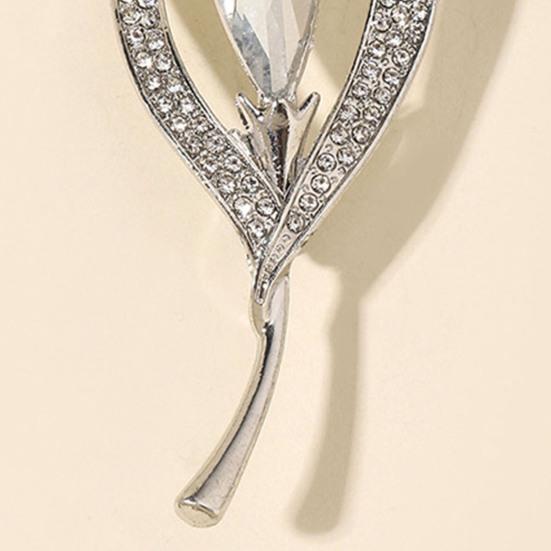 Common Callalily Brooch Pin for Women, Rhinestones Inlaid Brooch Pin for Dress, Coat, Shawl, Gift for Mother, Wedding