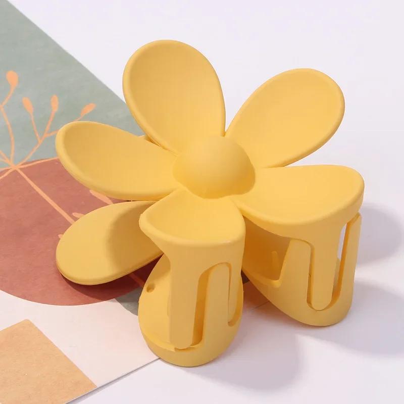 3.5cm 7cm Korea Flower Shape Hair Claw Clips Women Girls Ponytail Hairpin Barrette Headwear Accessories