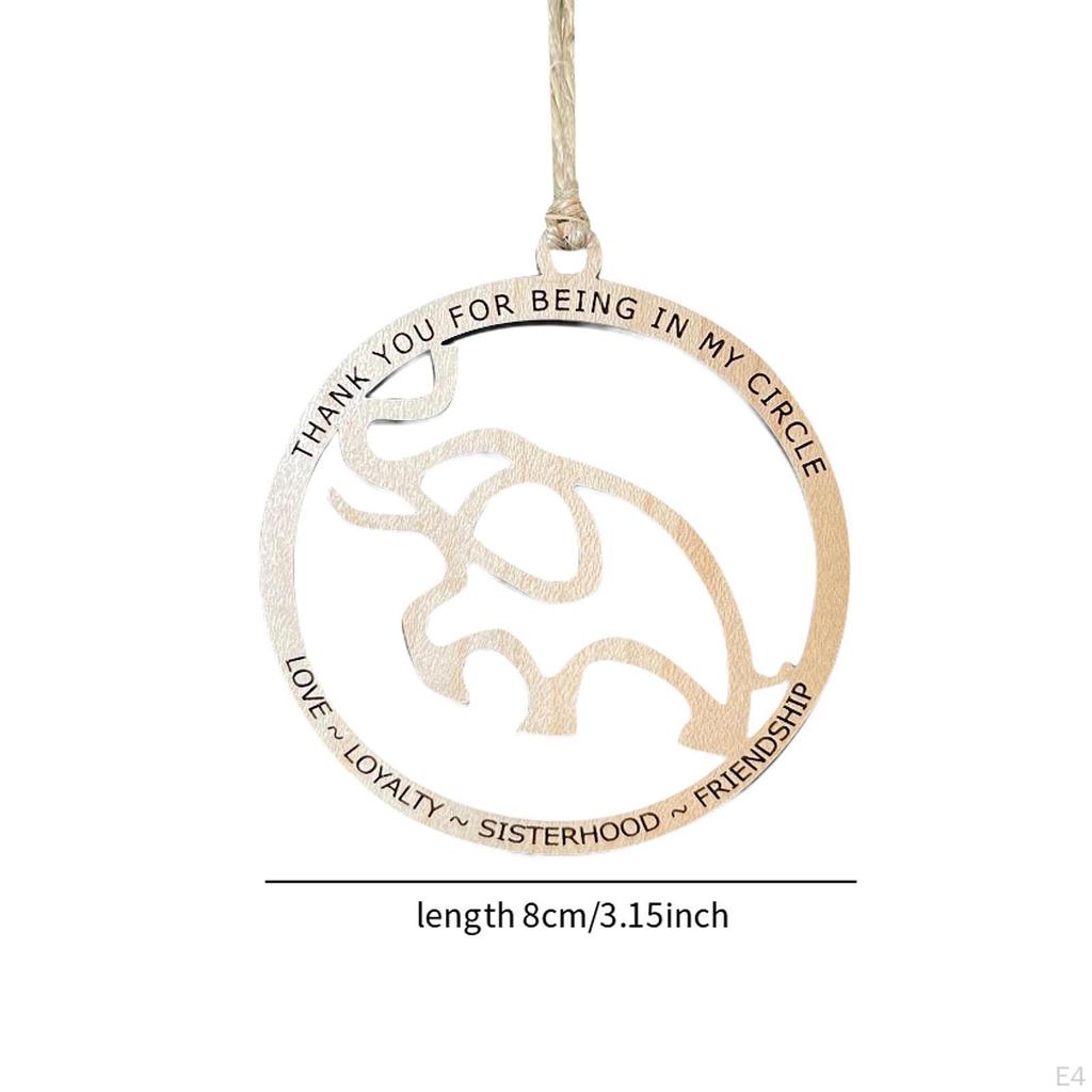 Univerzální dřevěná cedulka na vánoční cedulku na zavěšení na auto na zrcadlo se slonem