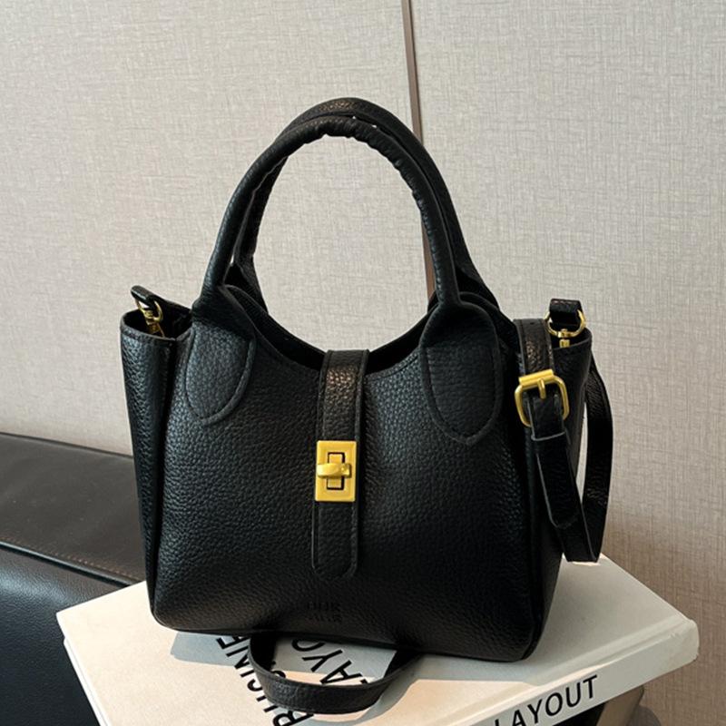 Fashion Trend Hand-carried Bucket Bag Woman 2025 New Summer Simple and Versatile Work Casual Messenger Bag Woman