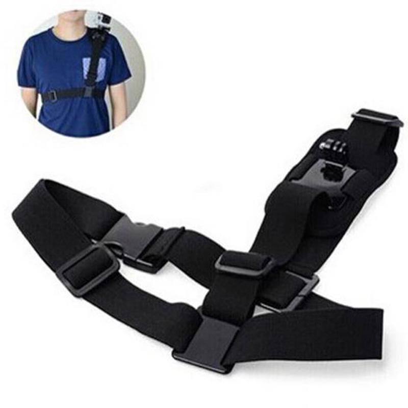 Go pro Accessories shoulder Strap Mount Harness for Gopro Hero 10 9 7 5 4 3 2 SJ4000 Eken H9 Camera Chest Harness Belt Adapter