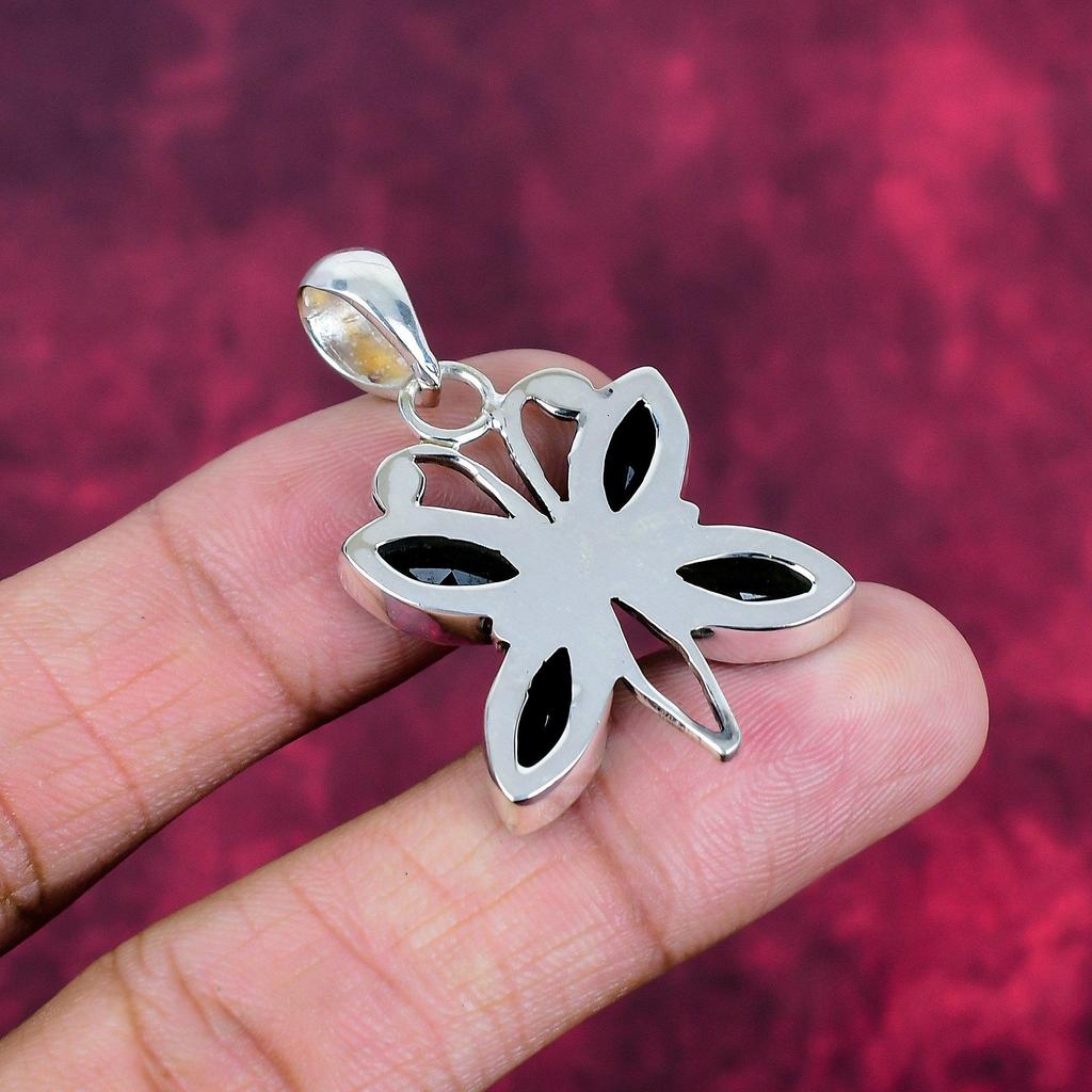 Black Onyx Jewelry, 925 Solid Sterling Silver Pendant Handmade Gemstone Jewelry, Gifts For Wife Brand New Pendant