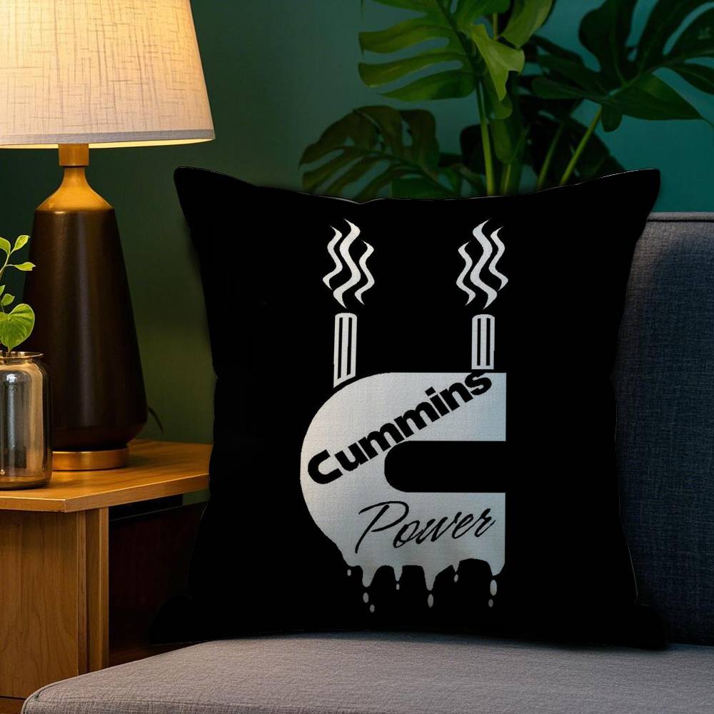 Gas Fueled Engine C-CumminsS Pillow Case Plush Fabric Soft Double Sided Print Home Sofa High Quality Cushion Cover Throw