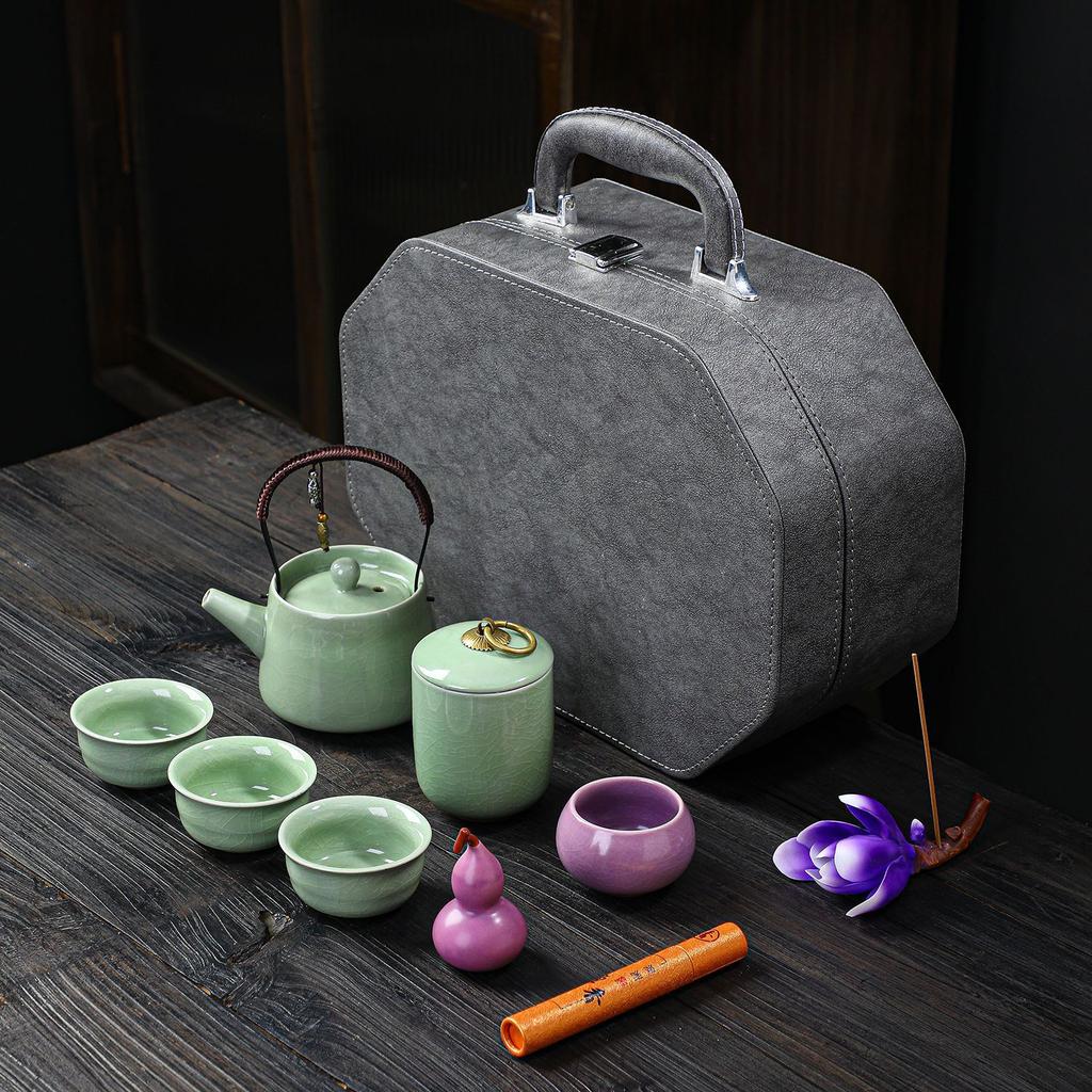 Travel tea set portable kung fu tea set Japanese outdoor express cup holiday business gift