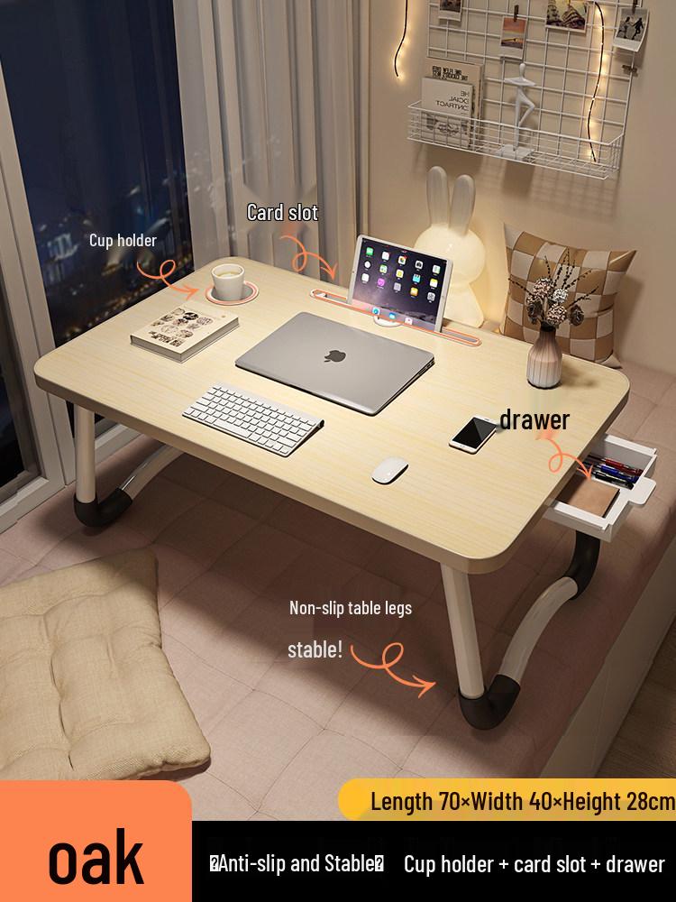 Foldable Bedside Table & Study Desk for Dorms and Kids