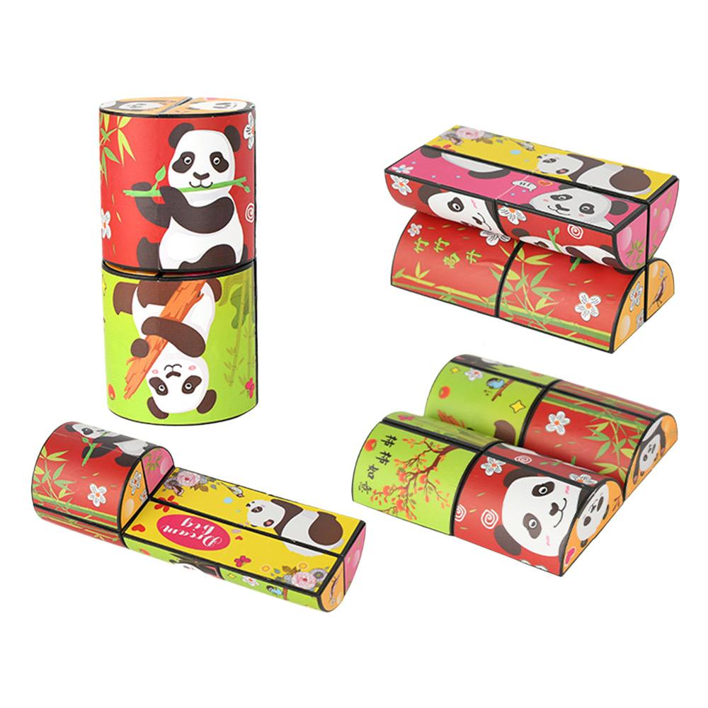 Panda Puzzle Three-Dimensional Small Toy Flipping Shape Shifting Box  Children's