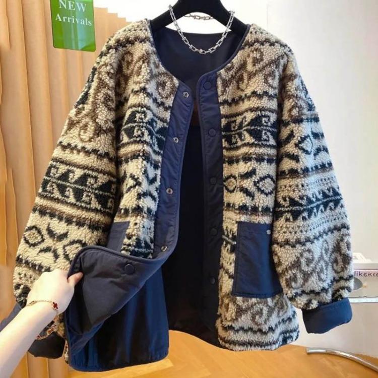 Damen Winter Samtmantel Mit Kapuze Gestreifte Jacke Locker Lässig Verdickt Windjacke Oberteil
