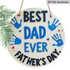 2D Flat 1pc, 8x8 in, Wishing You A Happy Father's Day with Circular Aluminum Metal Signs, Suitable for Terraces, Porches, Garages, Homes, Cafes