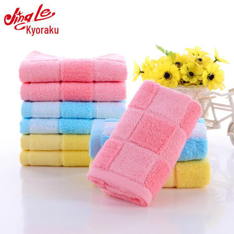 Solid Color Soft Cotton Baby Towel - 35x35 Cm, Absorbent for Face Wash & Saliva, Ideal for Children