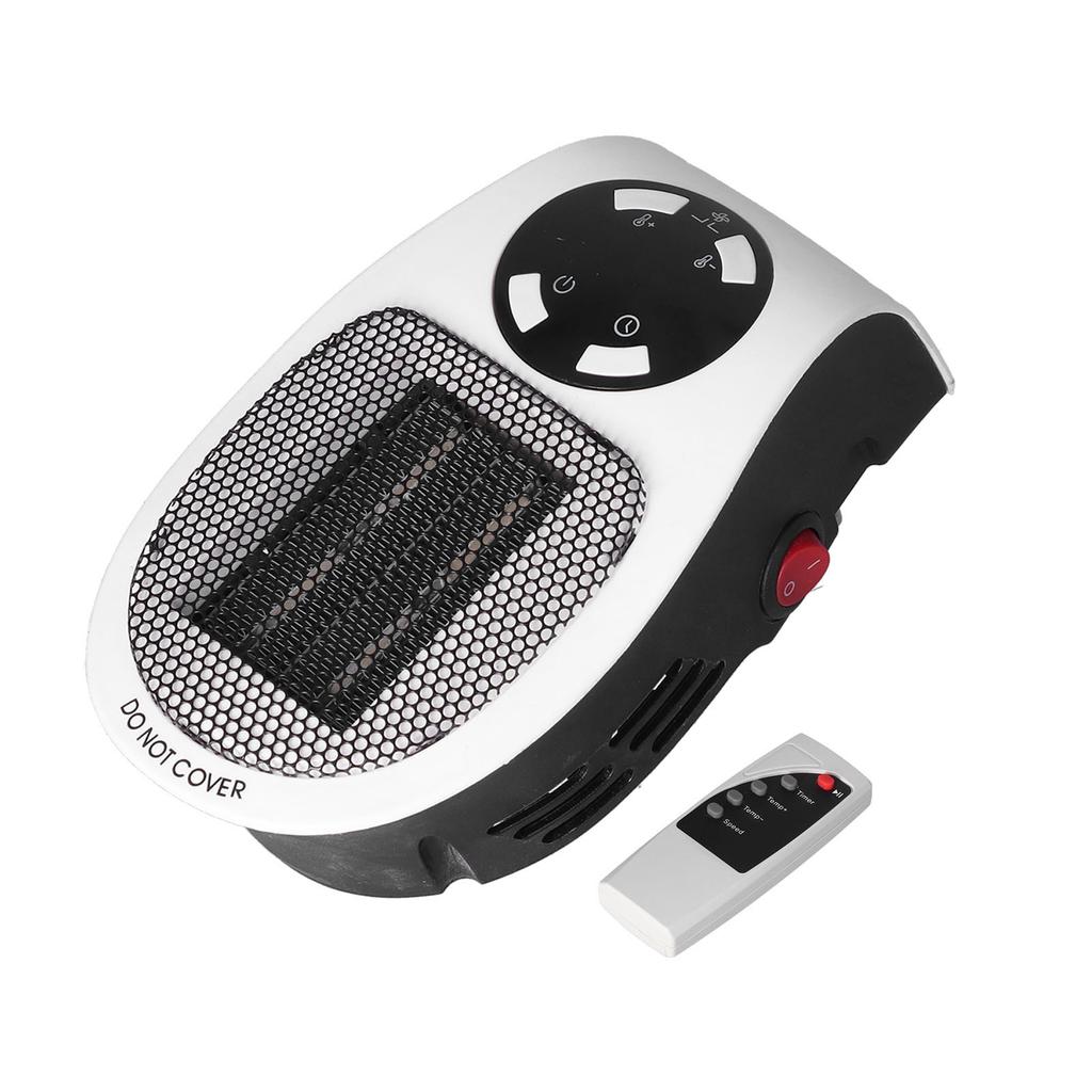500W Mini Speed Electric Heater Portable Electric Heater with Remote Control for Indoor Home Office Heater with Remote Control