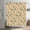 Western Cowboy Shower Curtain Set 3D Printed Bathroom Decor featuring gun cacti boots stars cowboy hats (Beige) [180x240cm]