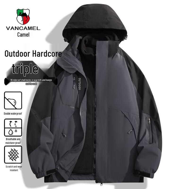 

VANCAMEL Men s 3-in-1 Warm Windproof Jacket 4XL