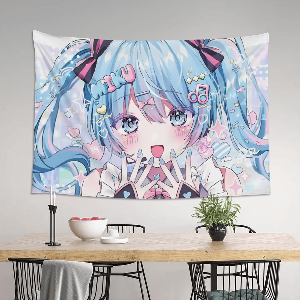 Colorful Anime Girl Tapestry Bedroom Decoration Wall Hanging Blanket Tapestry Cool Stuff For Room