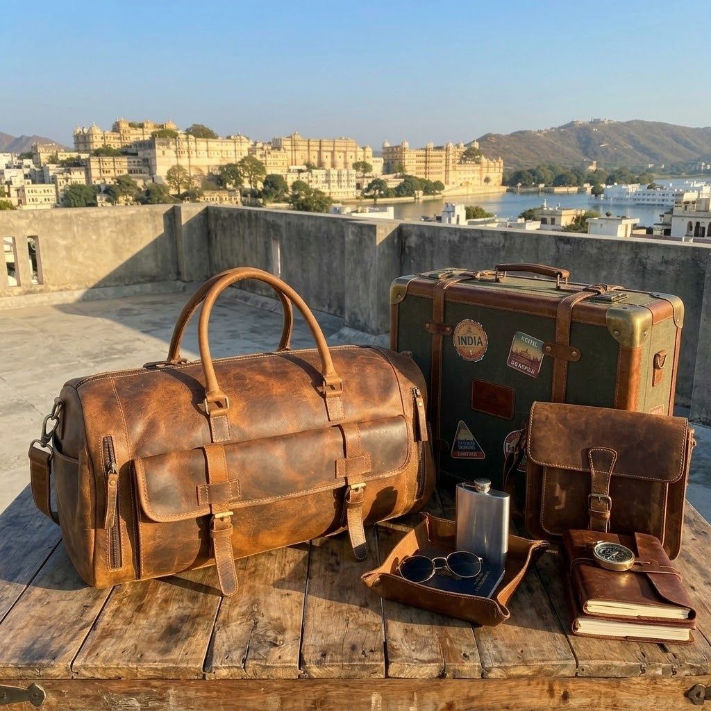 Reisetasche aus echtem Leder, Wochenendgepäck, Reisetasche aus Büffelleder