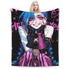 Arcane Vi Jinx Blankets Quality Warm  Throw Blanket Autumn Students Living Room Aesthetic Bedspread