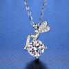 Tancise S925 Sterling Silver Moissanite Luxury Personality Pendant Necklace Women's Classic Tide Necklace Necklace Party Gift