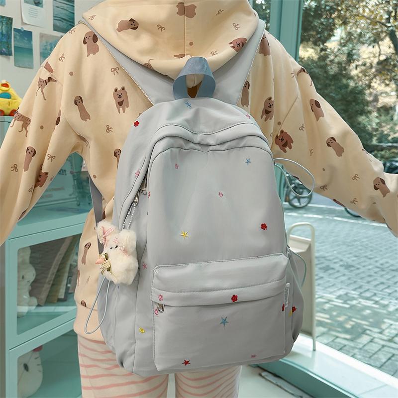 Embroidery Student Schoolbag Women's Large Capacity Backpack